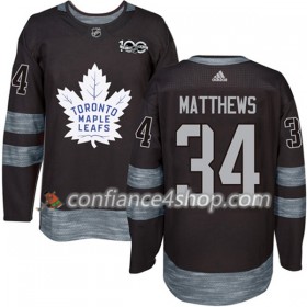 Adidas Maillot de Hockey Toronto Maple Leafs Auston Matthews 34 1917-2017 100th Anniversary Noir Authentic - Homme